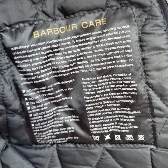 Barbour The Squire Waxed Jacket Size 8 - Picture 6 of 11